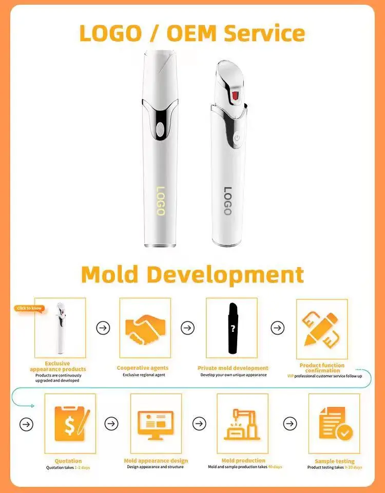 The New Arrival Facial Device Skin Care Tools Red Light Device Massage Eye Facial Massager Eye Massager Pen