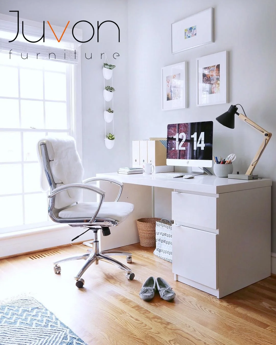 
Instagram home office studio furniture white writing study table desk 