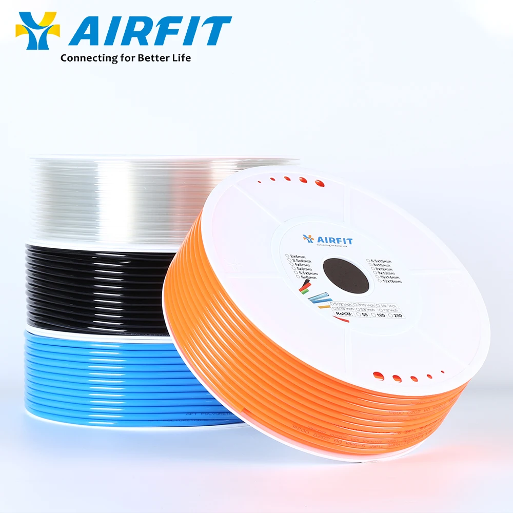 Пневматический полиуретановый шланг Airfit 4 6 8 10 12 14 16 мм для одного касания