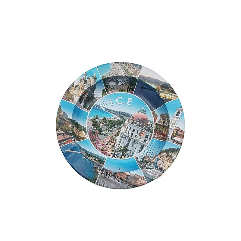 OEM Factory Direct Sale Portable Round Ashtray Custom Tinplate Pocket Design for Home Use Style Metal Ashtray for Hotels