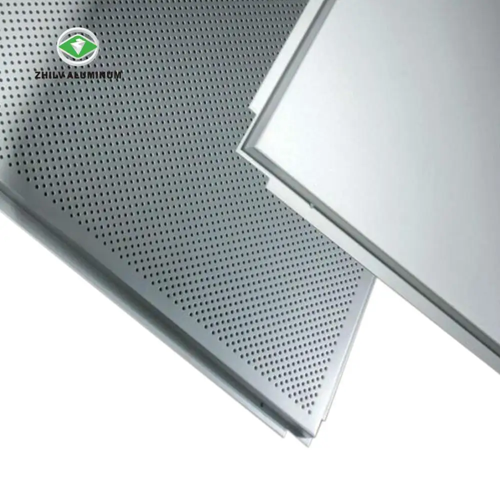 
ISO9001 Aluminum Acoustic Perforated Ceiling Tiles Lay-in Ceiling Panel for Office Decoration 