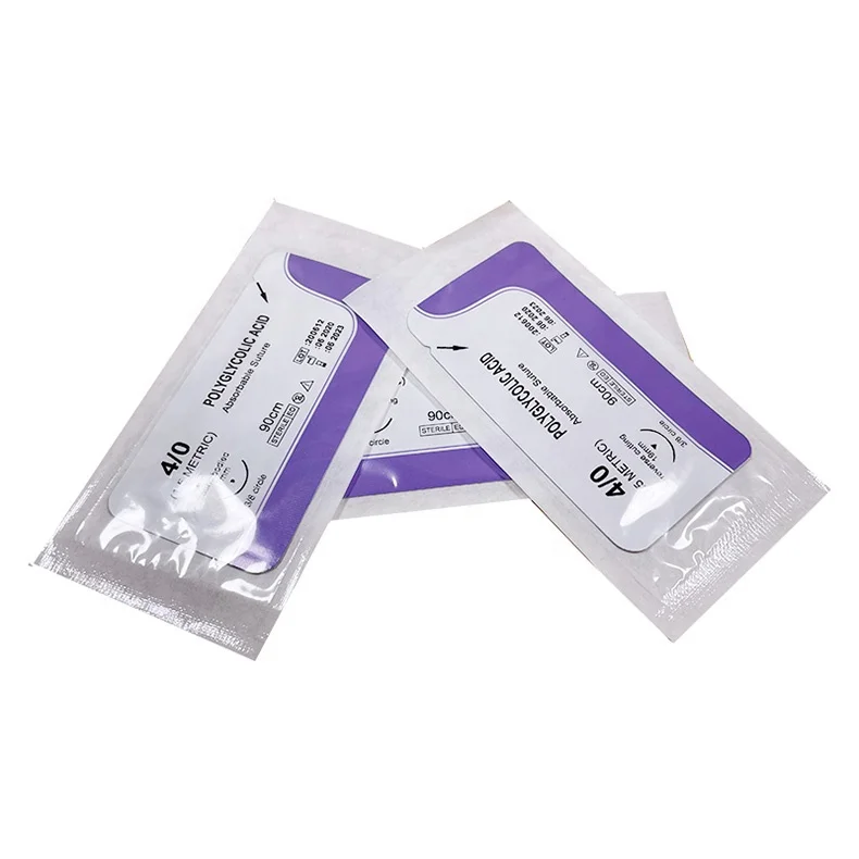 Различные ветеринарные медицинские одноразовые стерильные абсорбируемые хирургические шовные PGA PDO