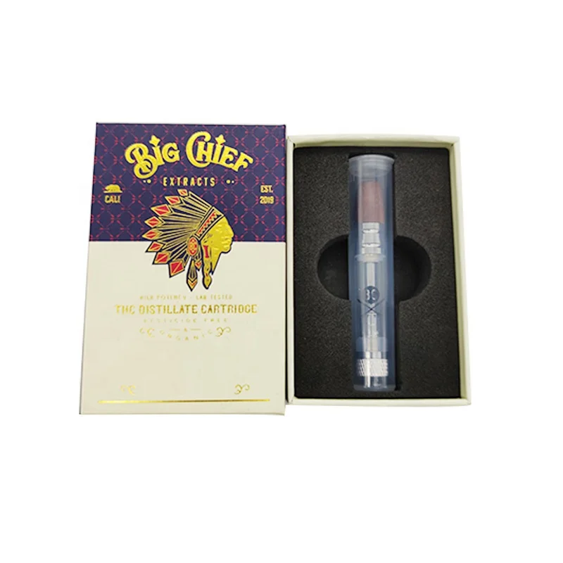 
Big Chief Carts empty Vape Cart 1.0ml Glass Tank Cartridges 510 Ceramic Thick Oil Atomizer 