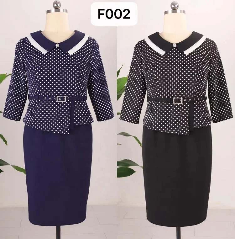 5xl plus size African fashion Office women Wear casual dress for big size elegant women