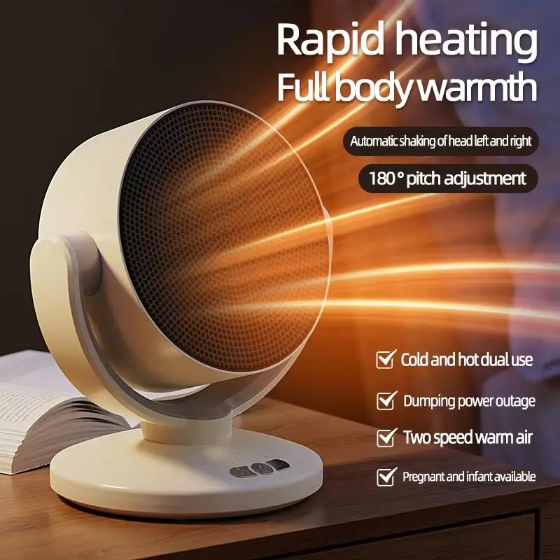 1800W Electric Heater Desktop Natural/Hot Wind Adjustable Ceramic Heating Stove Radiator Fast Heating Thermal Winter Air Warmer