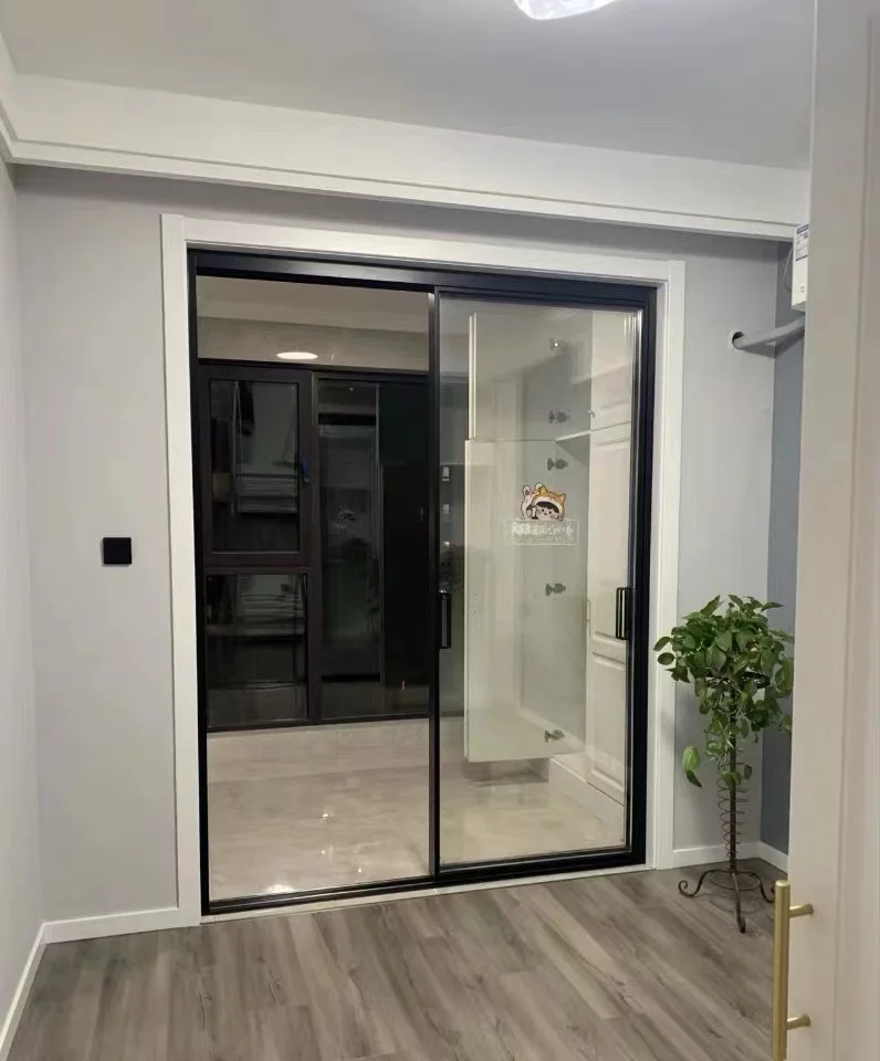 Wholesale slide door factory custom new simple design multi functional aluminum kitchen sliding door