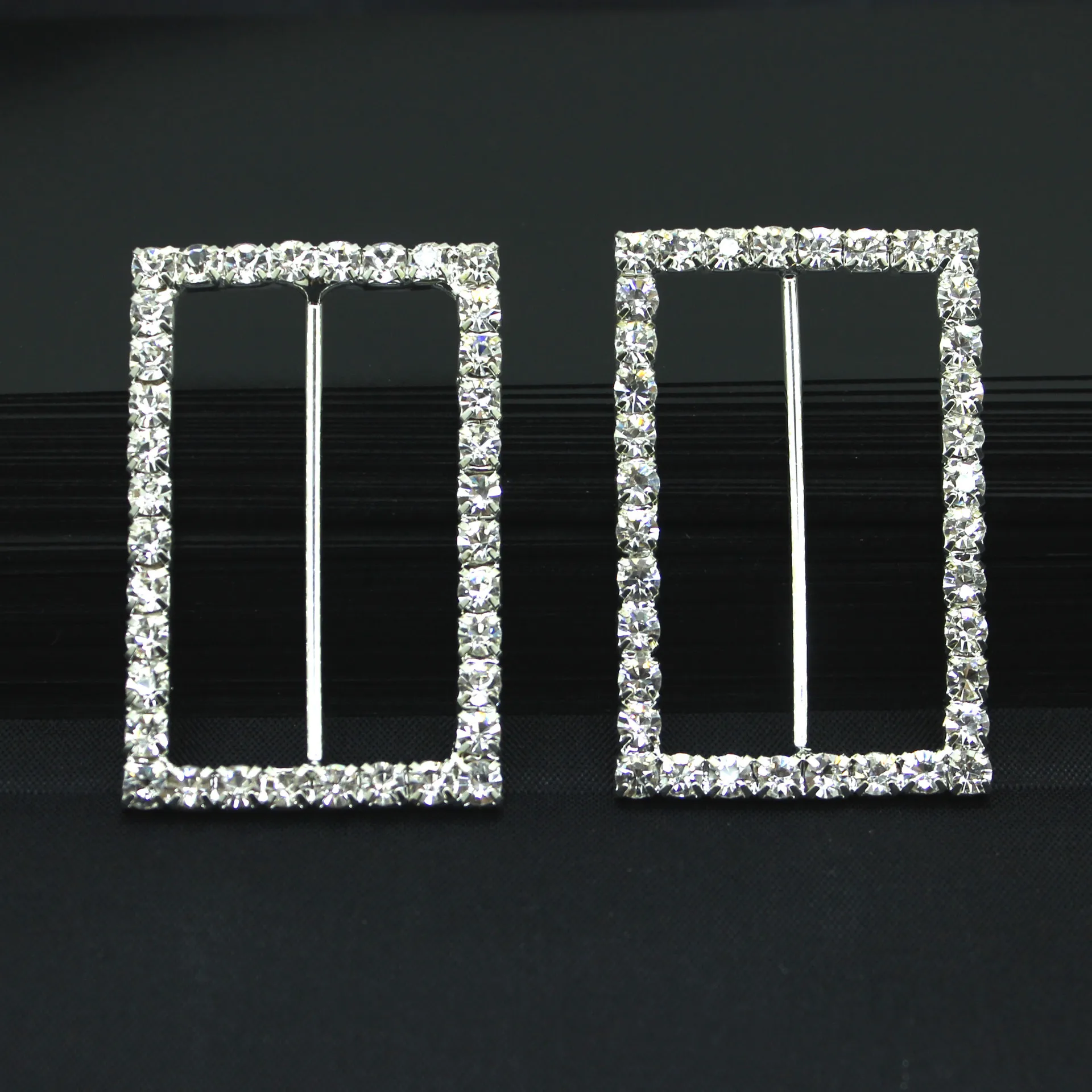 elegant rhinestone chair sash buckle for wedding banquet party rectangle rhinestone slider