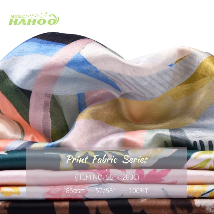 Custom pattern printed flowers design 100% polyester dull charmeuse 50d chiffon satin fabric for women sleepwear clothes