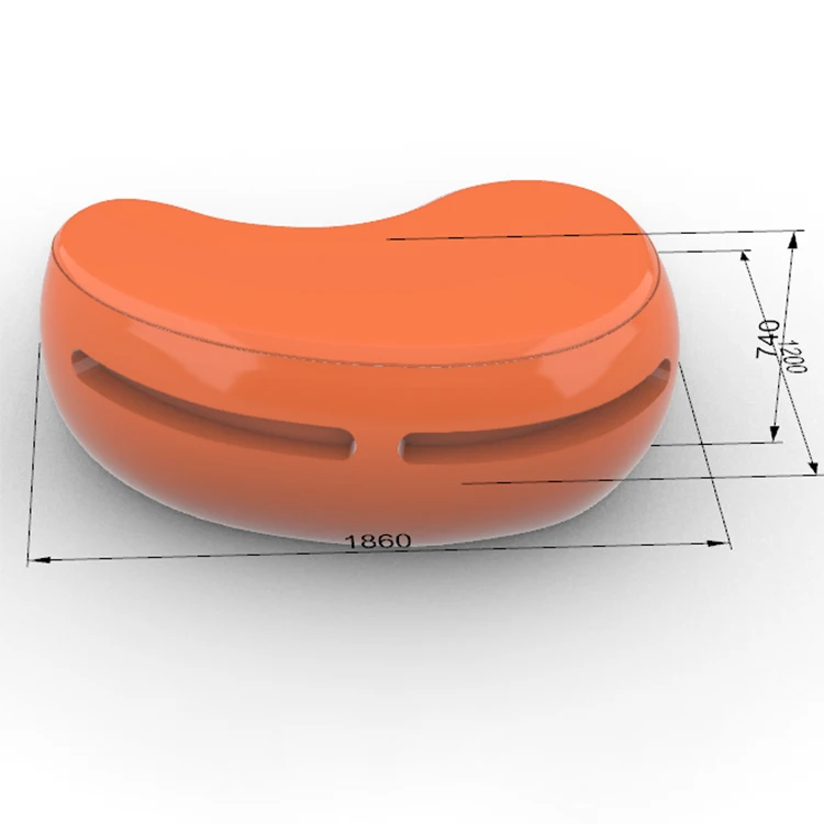 Q001 Modern Office desk spa creative reception beauty salon High-End Car Paint Finished Lobby Managers Orange table frp desks