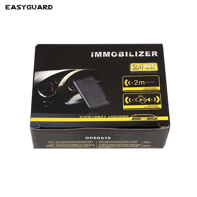 EASYGUARD One Way Car Alarm Immobilizer System with Engine Automatic Lock Unlock immobilizer System Anti-hijacking & Anti-theft