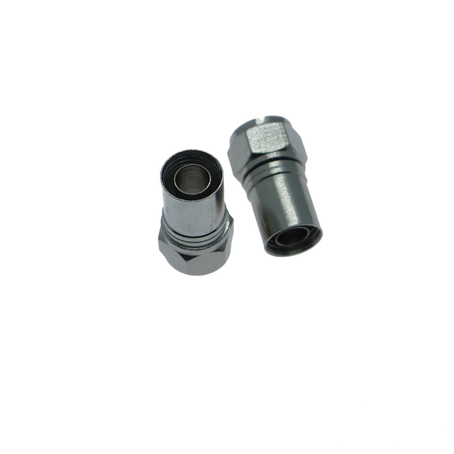 F Male Twist On Crimpable Metal Circular Coaxial Connectors