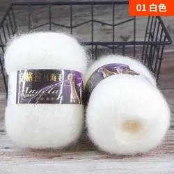 China manufacturer Angora mohair blended 50%acrylic  knitting crochet import yarn for wholesale free sample