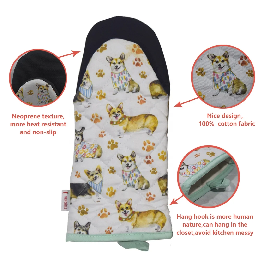 nordic custom printed disposable bbq gloves silicone oven  mit mitts