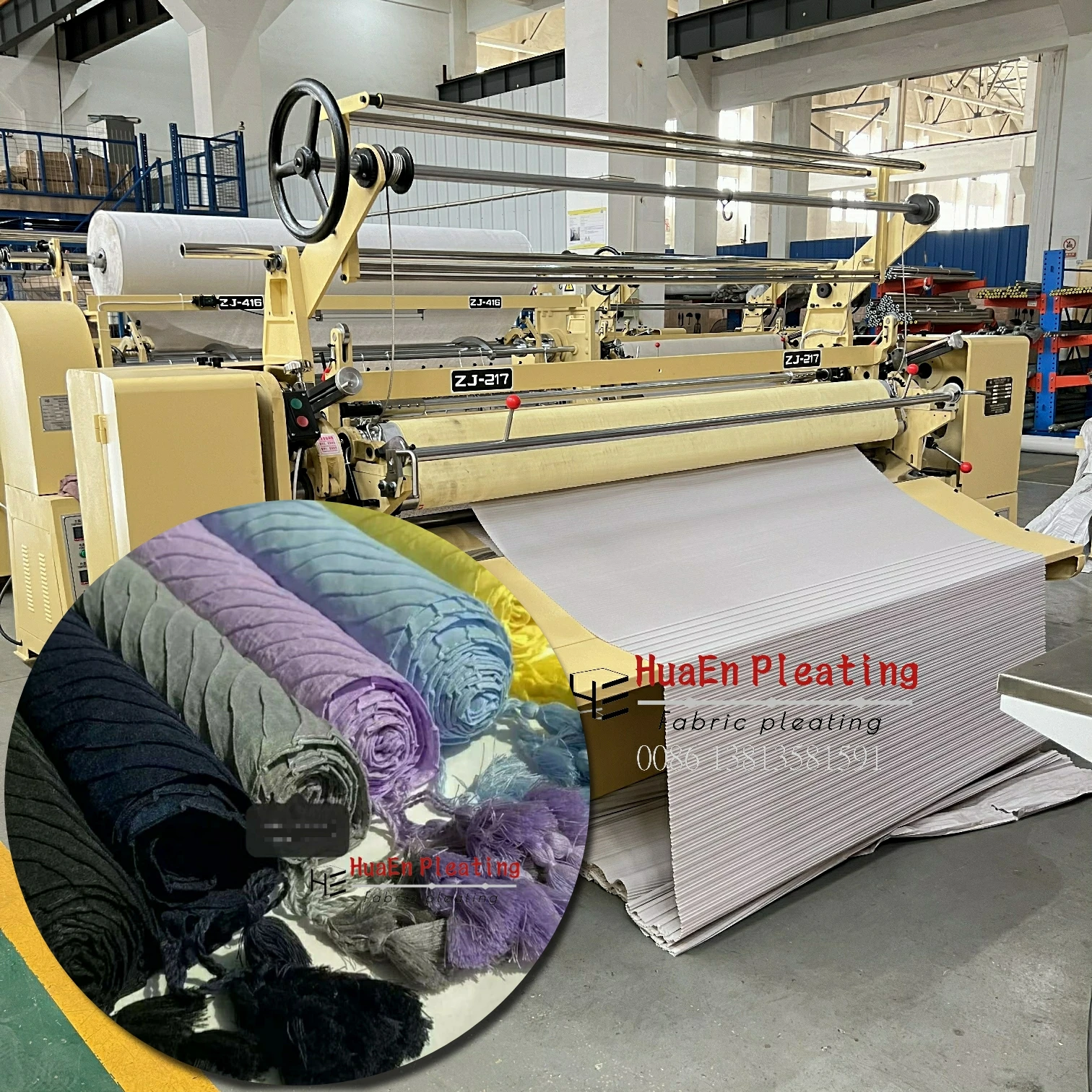 Changzhou Huaen Factory ZJ-217  Fabric Pleating machine Pleating machine for dress skirt