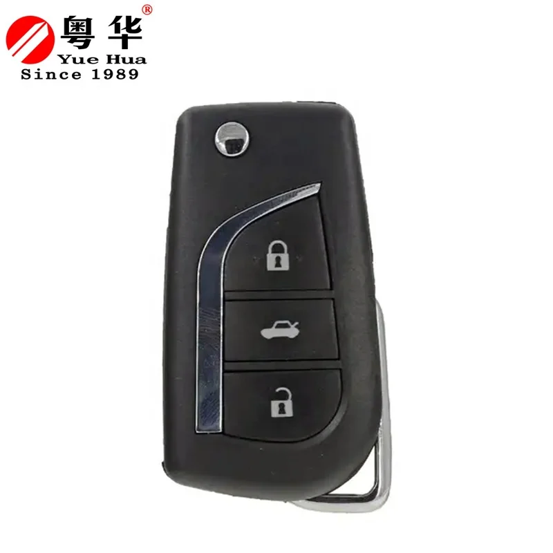 Car Key Accessories TOY48 Remote Folding 2 Buttons Car Key Shell Transponder Car Blank Key Case For Toyota Corolla RAV4
