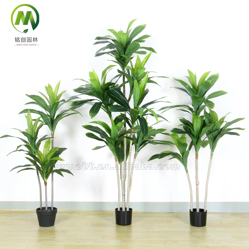 Wholesale artificial Brazilian Iron high simulation bonsai plants Iron  plants decoration for home office with pot
