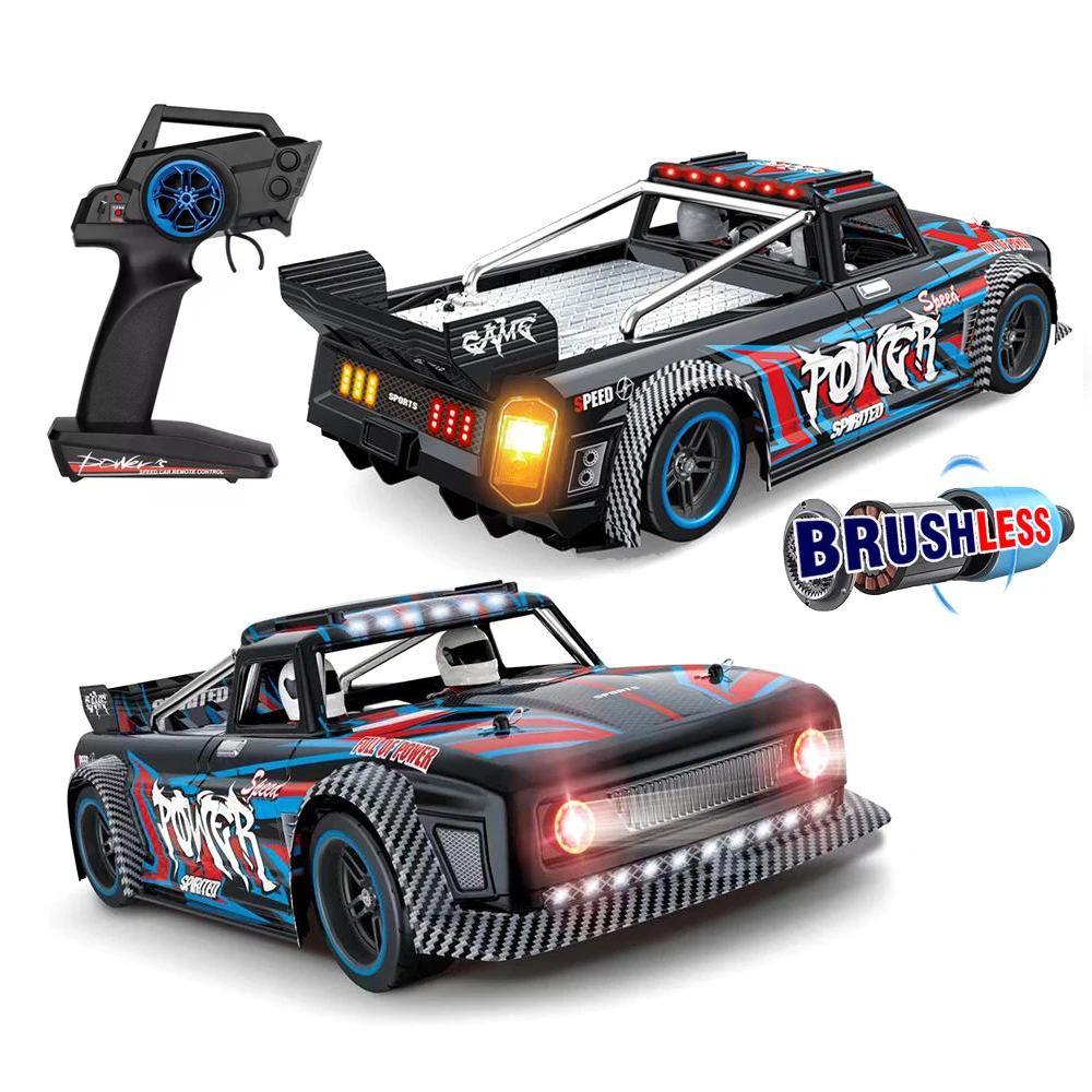 WLToys 104072 2.4G 1/10 Scale Metal Chassis RTR 4x4 Off-Road 60km/h High Speed Brushless RC Drift Car With Lights