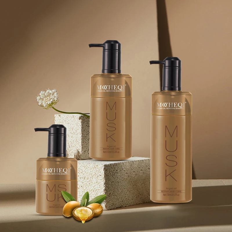 MOCHEQI органическое мароккановое аргановое масло Шампунь Восстанавливающая увлажняющая формула для шелковистых гладких волос