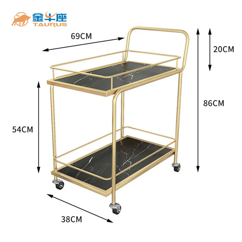 wholesale modern trolley cart heavy duty 4 wheel trolley push cart 3 tier rolling utility cart trolley