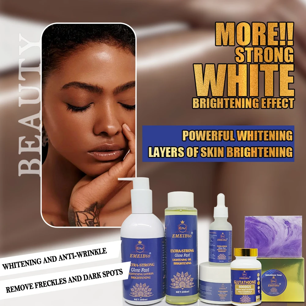 Private brand 7 Day Glutamine Whitening Set Collagen Protein Removal Pigment Settlement whitening skin care set