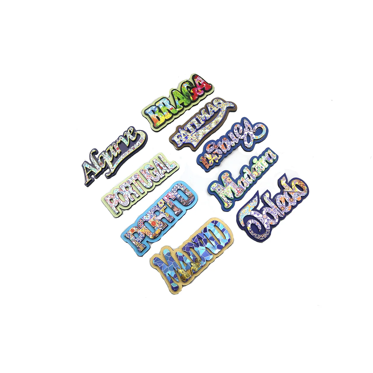 customized  fridge magnet letter souvenir tourism making machine  3d world city double layers MDF business gift fridge magnet