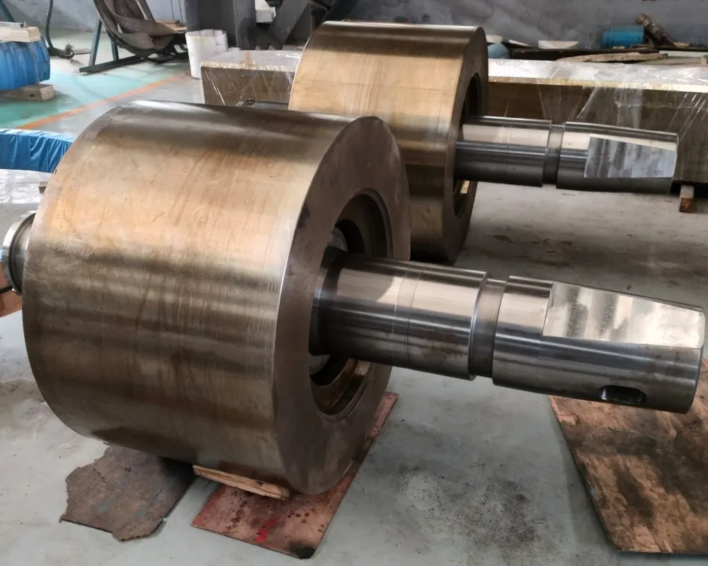 China Manufacturer 34CrNiMo6 Custom Steel Casting Cement Rotary Kiln large Support Roller shaft