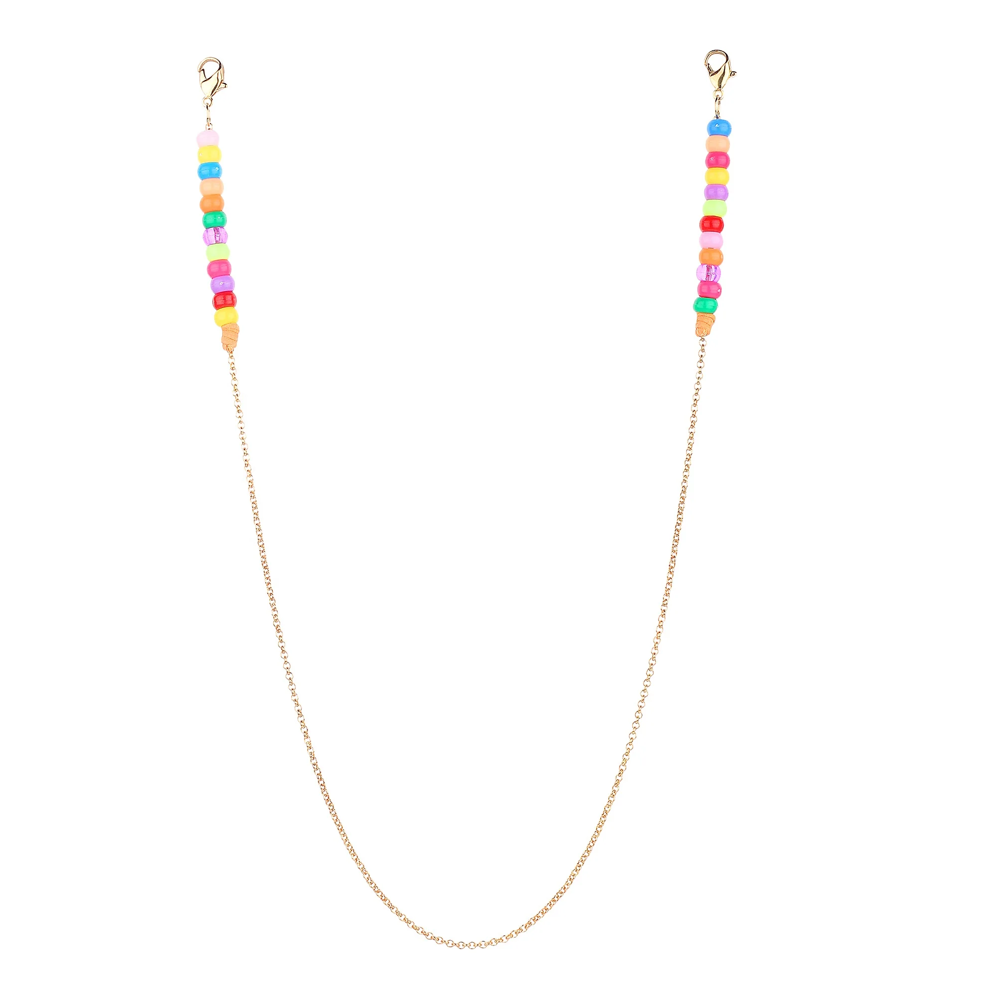 Luxury Jewellery Fashion Colourful Beads Chain Glasses Chains Masked  Necklace For Women face masked Chain Holder Anti-Slip