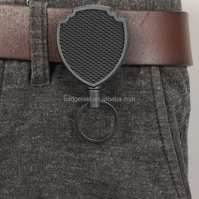 Heavy Duty Carabiner Retractable Keychain Antitheft Outdoor Yoyo Reel Clip Key Ring Robbery Protection Badge Holder