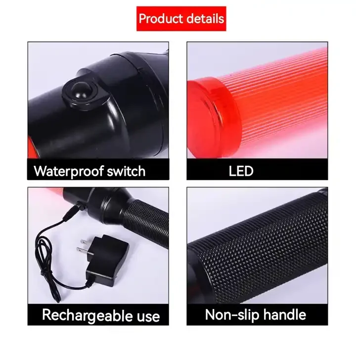 High brightness safety Traffic  Baton led light with rechargeable