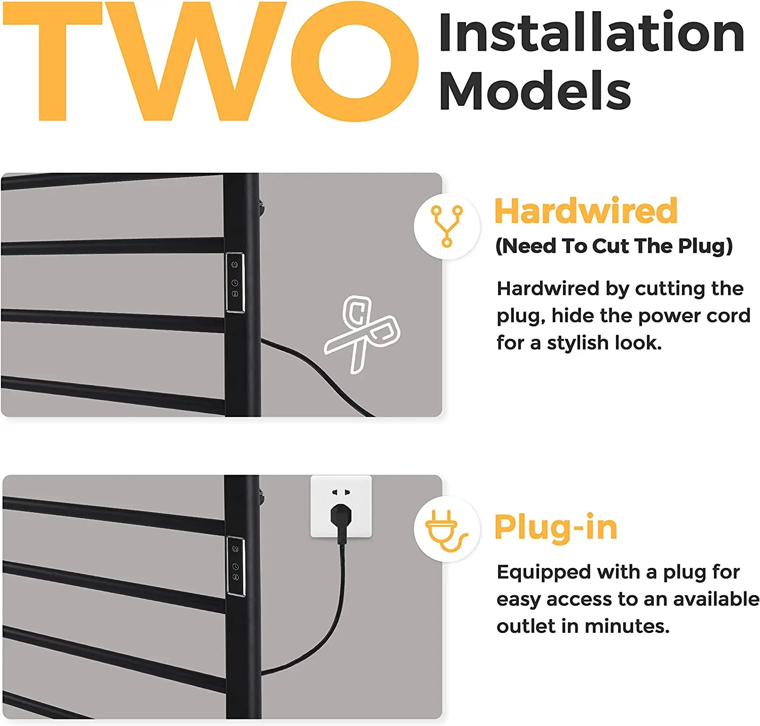 8 Bars Towel Warmer Freestanding Towel Heater Heated Towel Racks for Bathroom