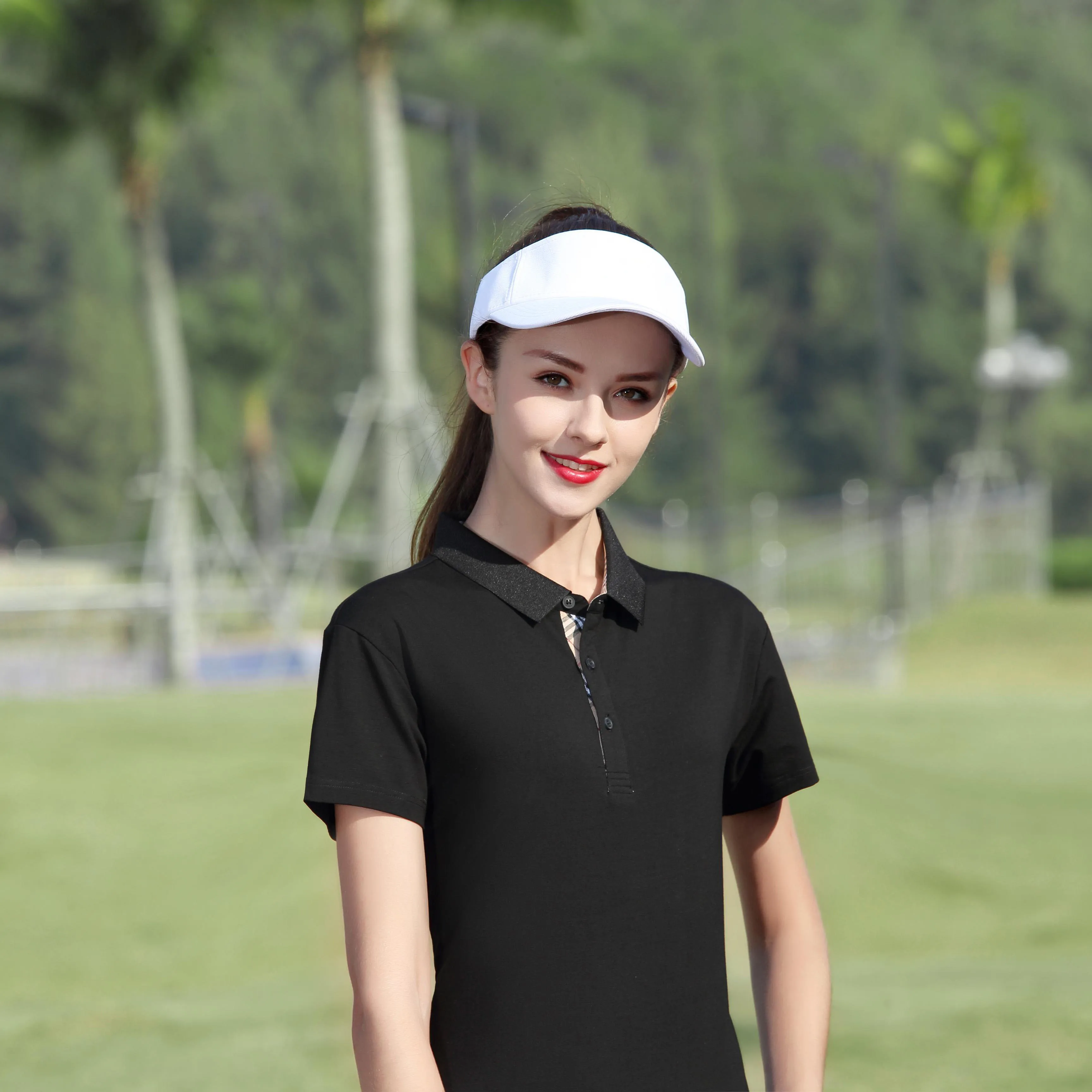 Bulk embroidery logo plain golf polo for men and women blank t shirt couple polo shirt stylish custom embroidered