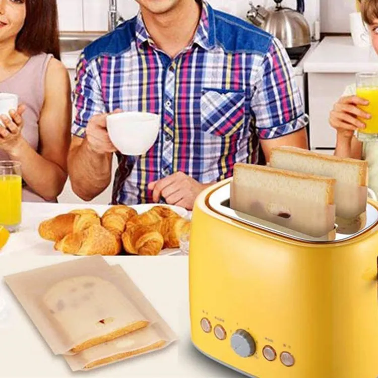 Household usage  food grade Toast Pocket with ptfe home baking cooking bread bag 17*19cm reusable sandwich bag