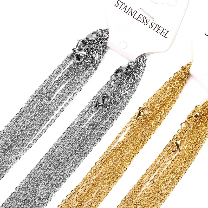 
Cheap 1mm/2mm Rolo Round Link Chain 316L Stainless Steel China Necklace in Good quality 