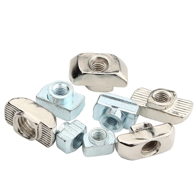 T Hammer Screw Nut Carbon Steel M3 M4 M5 M6 T Nut for Aluminum Profile