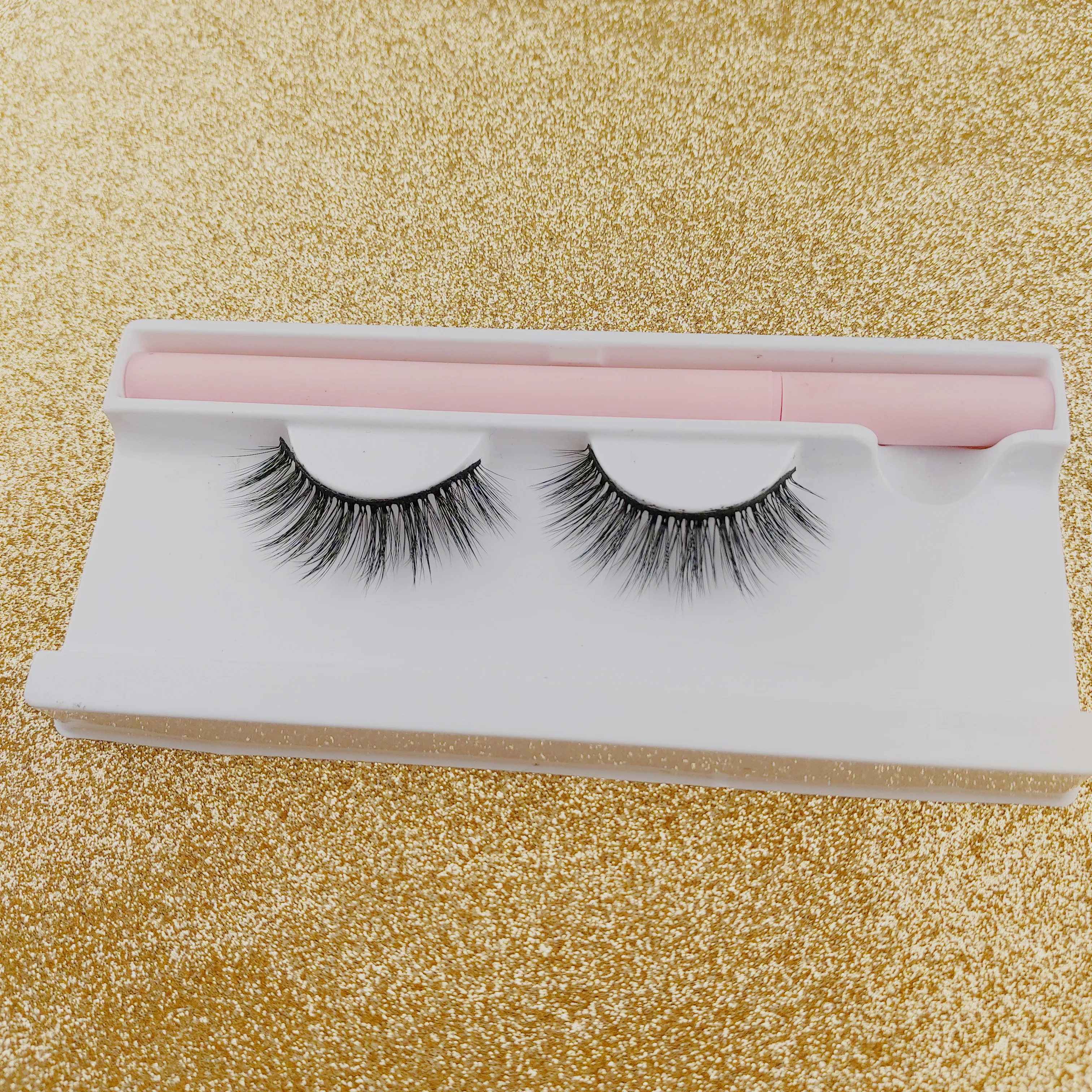 
Customized package 100% natural mink fur best false eyelashes 