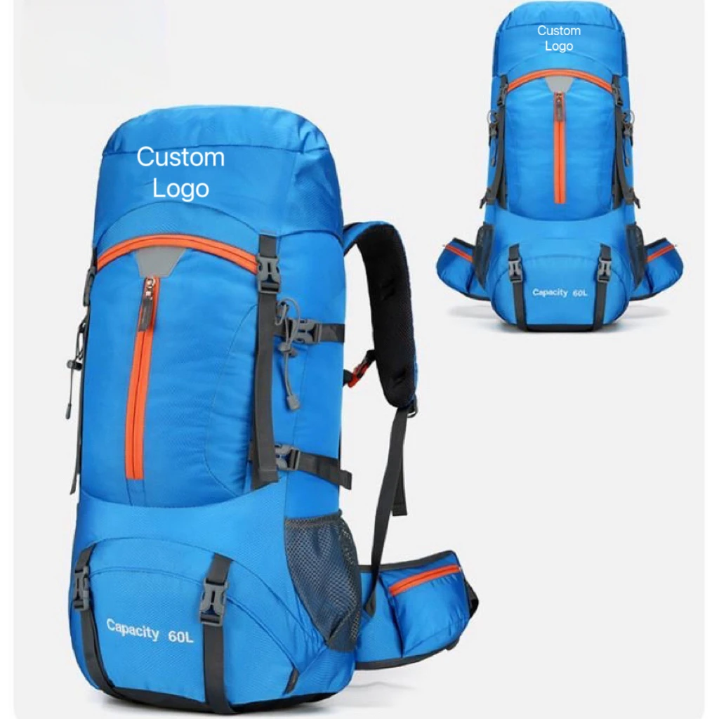 Wholesale Lightweight Large Hiking Backpack with Rain Cover Waterproof Hiking Backpack with Water Package Customizable