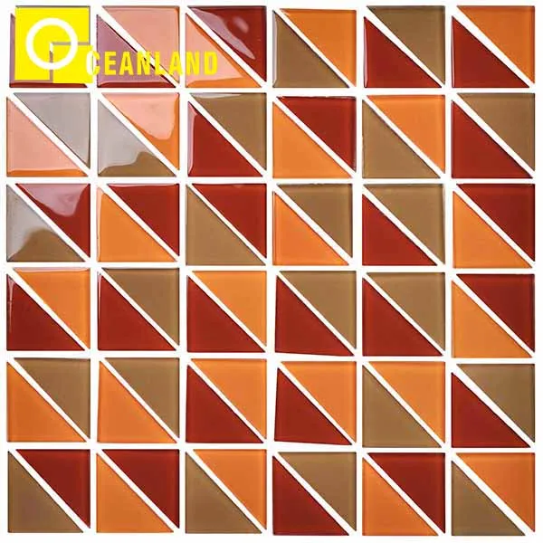 China Suppliers Modern Geometry Toilet Wall Decor Crystal Glass Ceramic Mosaic Tiles