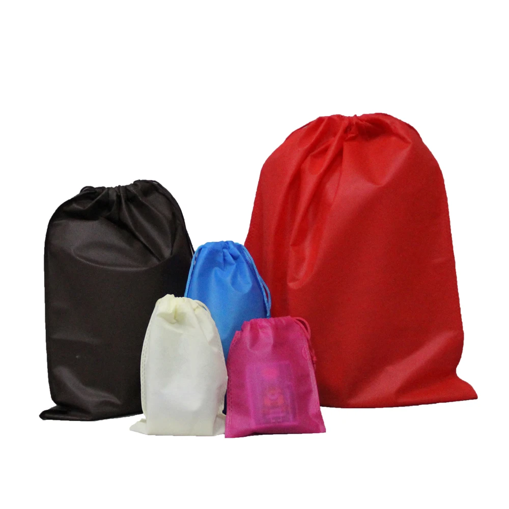 Mainhand manufacturer Custom print logo canvas drawstring bag polyester gym non woven drawstring bag small drawstring bag