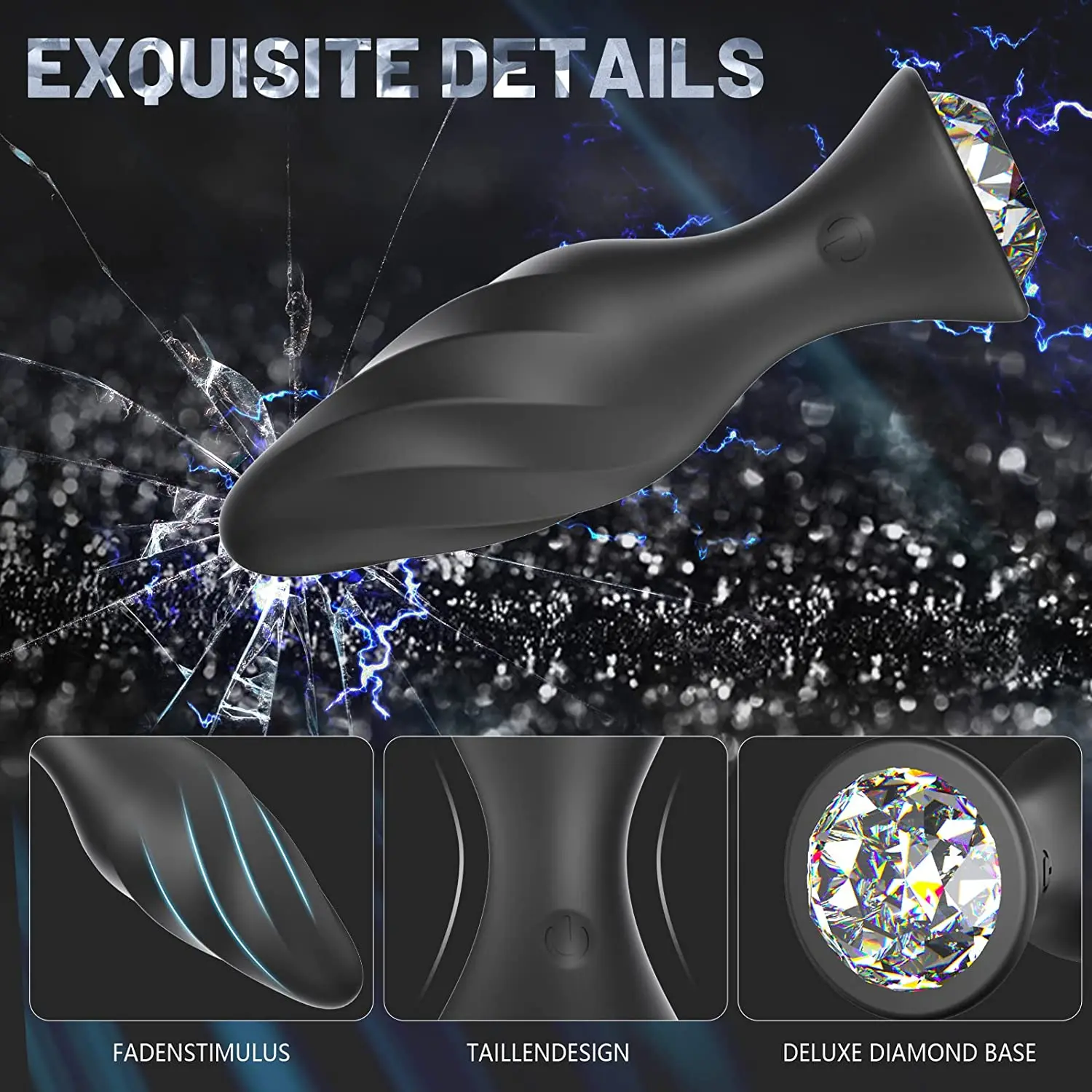 Hot sale Remote Control Luminous Vibrating Butt Plug APP Anal Plug Anal Beads Prostate Massager Jeweled Anal Vibrator