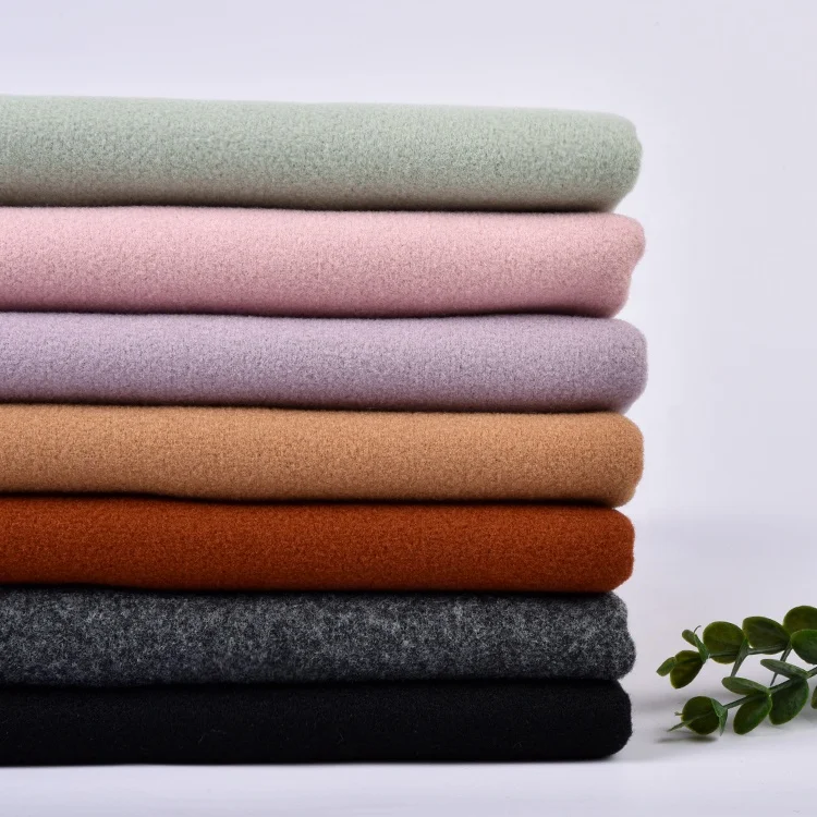 High quality 350gsm stretch breathable 100% polyester poly brushed fabric for garment