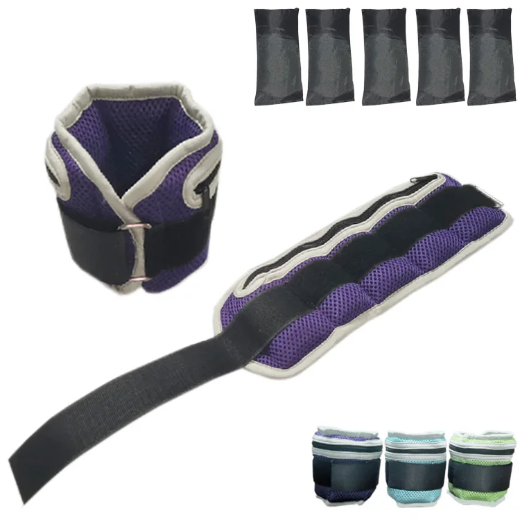 Custom Exercise Zipper Removable Sandbag 5kg Neoprene Adjustable Wrist Ankle Weights