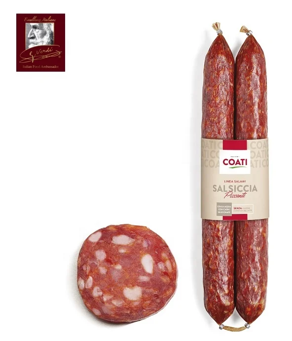 Whole Spicy Salami Salsiccia Piccante Vacuum Pack  Giuseppe Verdi Selection made Italy