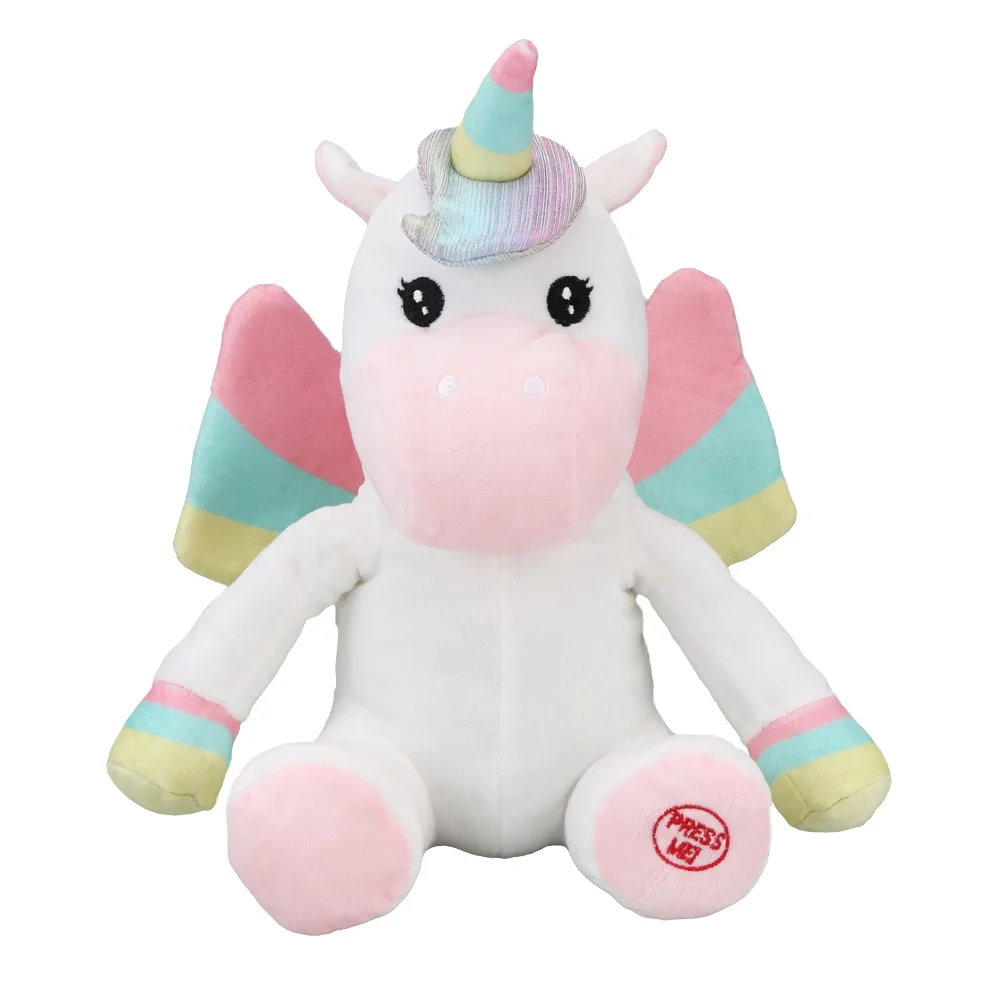 Hot sale plush soft toys colorful rainbow stuffed cute unicorn doll LED unicorn Stuffed Animal Glow colourful Light Up Plush Toy