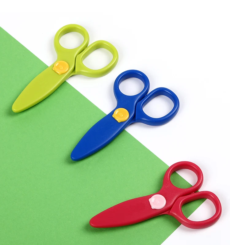 Craft Tool Set Plastic School Children Safety Scissors  for kids student scissors plastic handle scissors