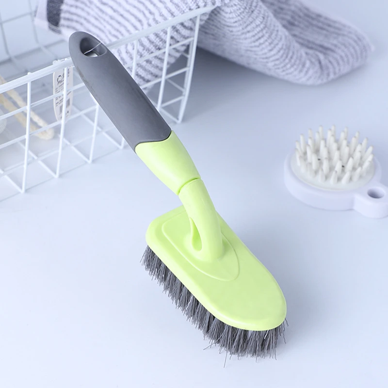 Rubber Coated Long Handle Ceramic Tile Brush Floor Cleaning Sweeping Brush Hard Bristled Cleaning Brush For Toilets