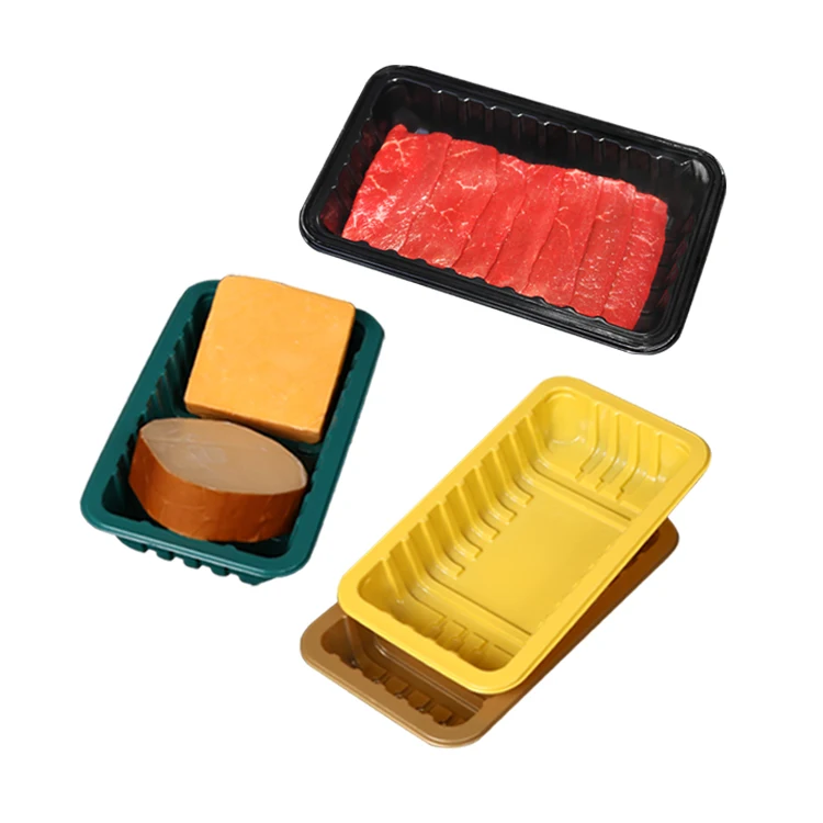 Manufacturer Gold New Design High Barrier Blister Plastic Meat Storage Tray With Custom Color