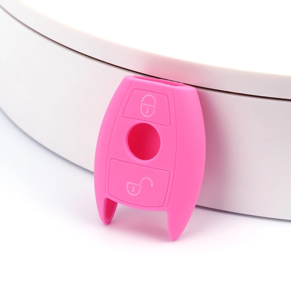 Wholesale Price Decorative Anti Slip Silicone Smart 2 Buttons Car Key Cover