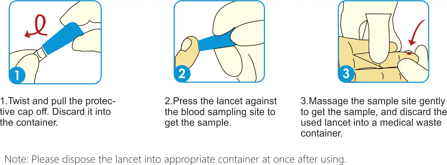 
ReadyLance safety lancets 21g 2.2mm auto lancet for diabetes 