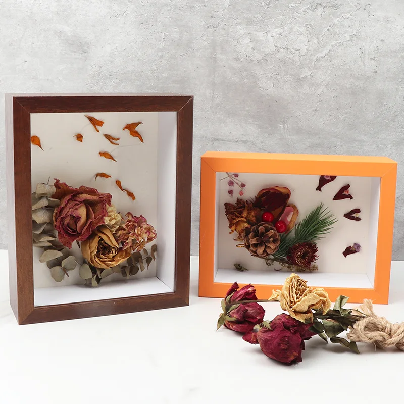 6/7/8/10 Inch A3 A4 New Product Dried Flower Gift Box Shadow Box Frames Australia With Dried Flower Arrangement