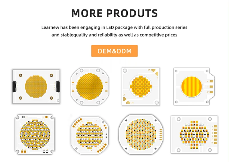 Custom 5454 Size 51-57V 60V 150W 200W Warm And Cold Bicolor Cob Led Chip